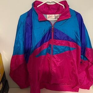 VINTAGE 1992 Colorful Windbreaker Jacket NEW WITH TAG